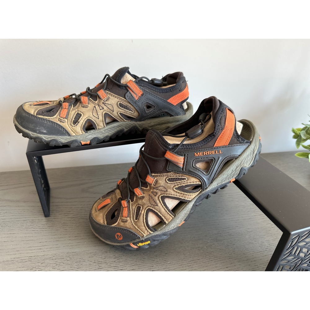 Merrell All Out Blaze Sieve Mens Hiking Water Shoes Brown Vibram Size 8